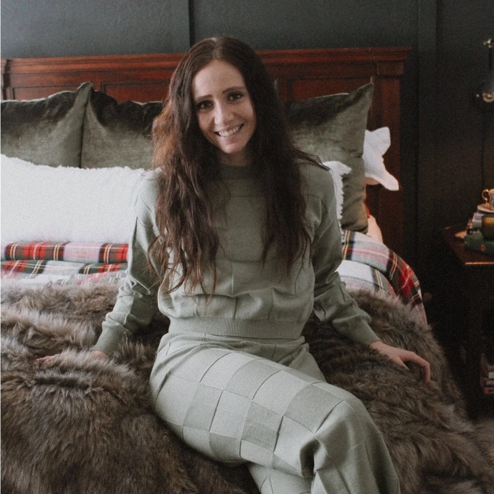 Green Checkered Lounge Set